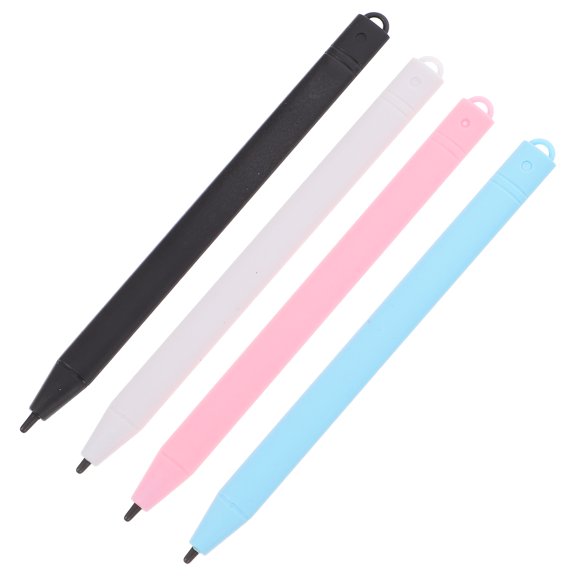 HAMPPLIES 4 Pcs Plastic Doodle Pen for LCD Writing Board Assorted Color for Electronic Sketch Pad and Summer Camps Back to School