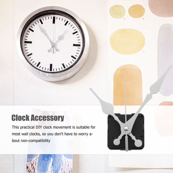 HAMPPLIES 4-Pack Quiet Quartz Clock Movement Replacement Set with White Hands for Home Clock Repair