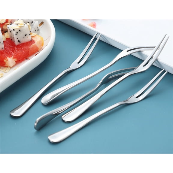 HAMPPLIES 5 Pcs Forks for Kids 304 Stainless Steel for Cafe Use