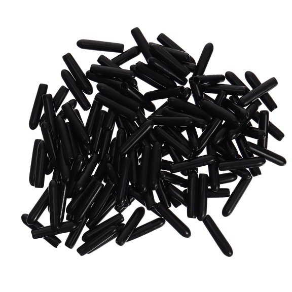 HAMPPLIES 500 PCS Automotive Cap Plugs Black Rubber Thread Protector for Industrial Use