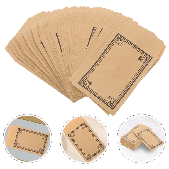 HAMPPLIES 50Pcs Reusable Kraft Paper Envelopes Small Envelopes for Cash Budgeting and Storage