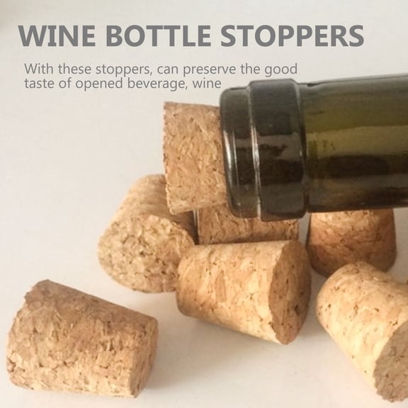 HAMPPLIES 50Pcs Round Wood Corks for Wine Bottle with Airtight Seal and Taste Preservation