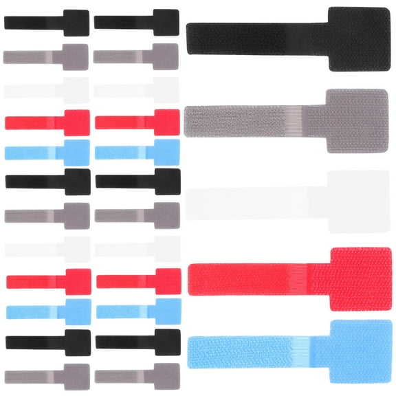 HAMPPLIES 50pcs Self Adhesive Cord Wraps And Clips For Efficient Wire Management For Home Office And Travel Use Included