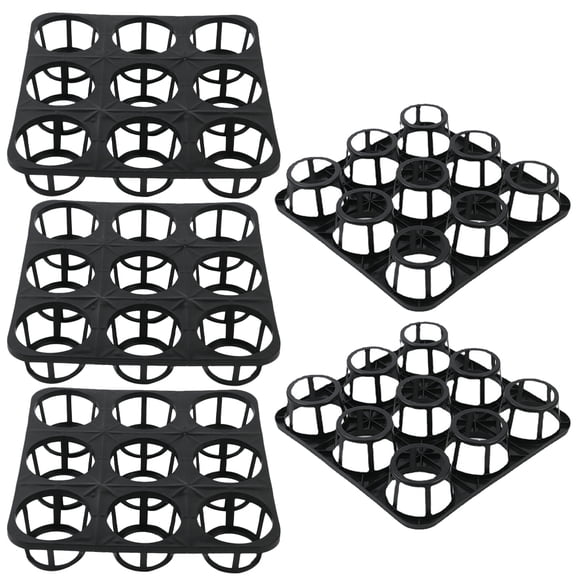 HAMPPLIES 5-Pack Black Plastic Grow Plug Tray Rack, Starter Trays for Flower Planting, Balcony, Yard, Garden Patio