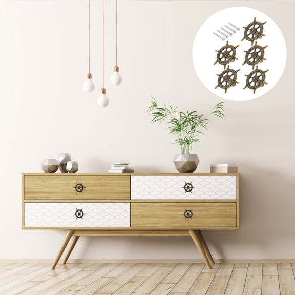 HAMPPLIES 5Pcs Cupboard Handles Knobs For Furniture Replacement Assorted Color Zinc Alloy