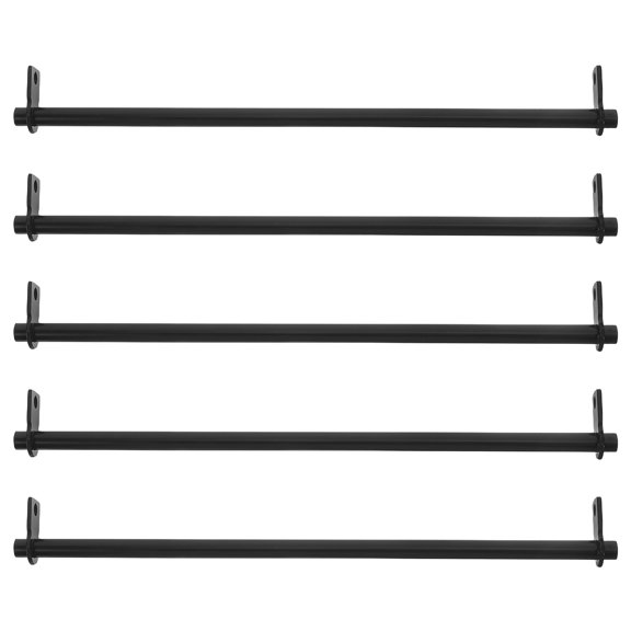 HAMPPLIES 5Pcs File Cabinet Hanging Folder Rails Black Metal Rods for Efficient Document Organization