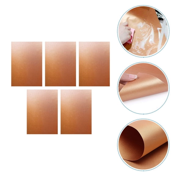 HAMPPLIES 5Pcs Glass Fiber Grilling Mats for Home Cooks 15.72X12.97in