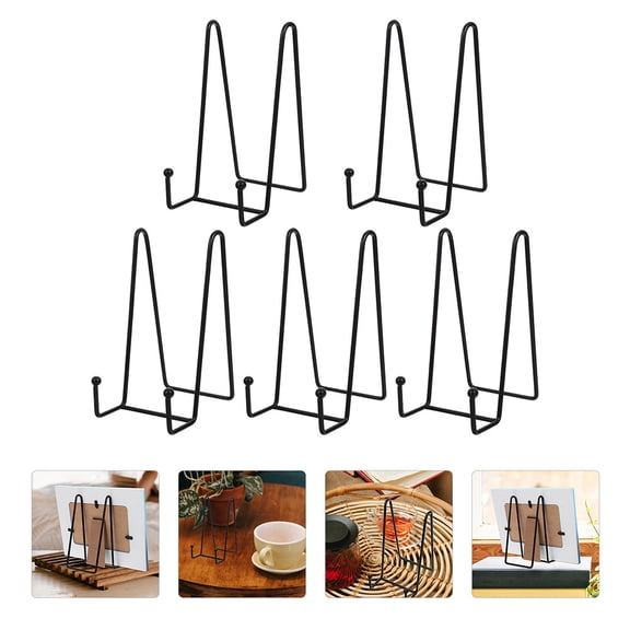 HAMPPLIES Iron Display Stands for Photo Frames Black Easy to Use Tilt Angle