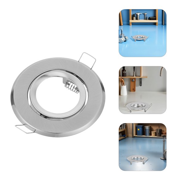 HAMPPLIES 5Pcs Recessed Downlight Fixture Bracket for Ceiling Light Installation Plated Silver Metal