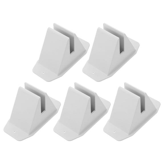 HAMPPLIES 5Pcs White Plastic Fence Post Base Bracket for Porch and Garden Fence Support