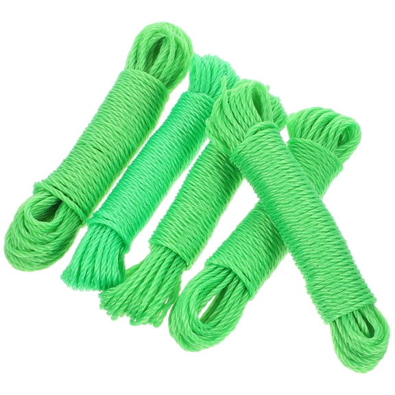 HAMPPLIES 5pcs Nylon Outdoor Drying Tool Clothesline for Easy Use and Installation
