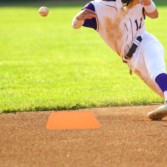 HAMPPLIES 5-Piece Baseball Home Plate Set with Orange Rubber for Coaches and Outdoor Training Equipment