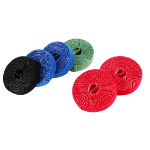 HAMPPLIES 6 Rolls Cable Straps Reusable Cord Ties for Home Organization