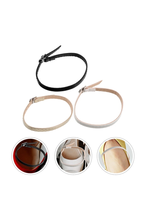 6Pairs Adjustable Buckle Heel Straps for High Heels Detachable Ankle Wrap Shoe Bands