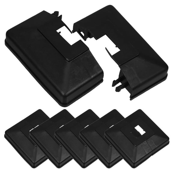HAMPPLIES 6Pcs Black Post Cover Skirt for Homeowners and DIY Enthusiasts Decorative and Waterproof