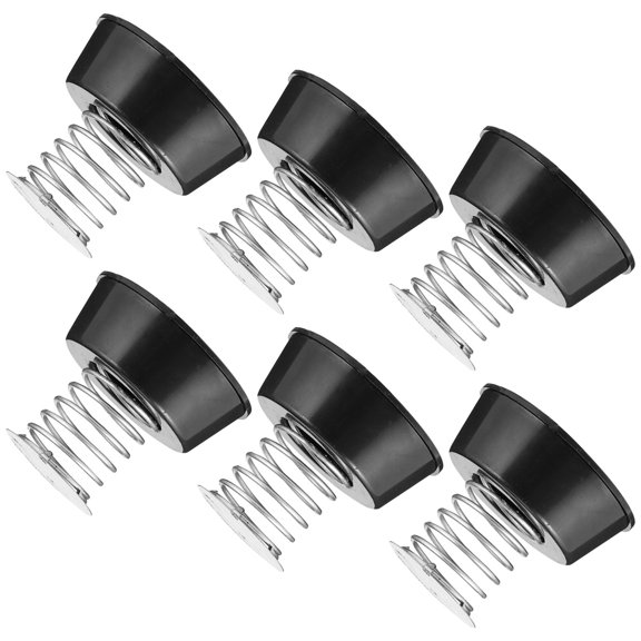 HAMPPLIES 6Pcs Car Dashboard Decor Bobble Head Spring Base Universal Black for Vehicle Ornament