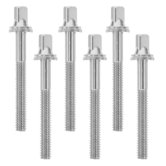 HAMPPLIES 6-Piece Drum Hardware Kit with Plated Steel Tension Rods Replacement Parts for Drum and Percussion Instruments