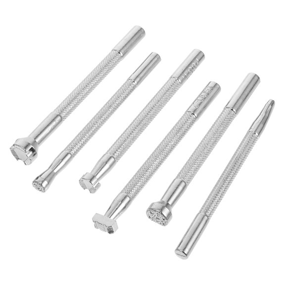 HAMPPLIES 6Pcs Versatile Leatherworking Stamping Tools Kit Made of Durable Metal Alloy Steel