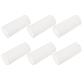 HAMPPLIES 6Pcs Plastic Candle Cup Protectors White Simple Design for Stylish Candle Shades