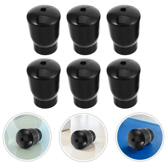 HAMPPLIES 6-Pack Gym Cable End Stops, Black High Strength Iron Material for and Smooth Workout Performance