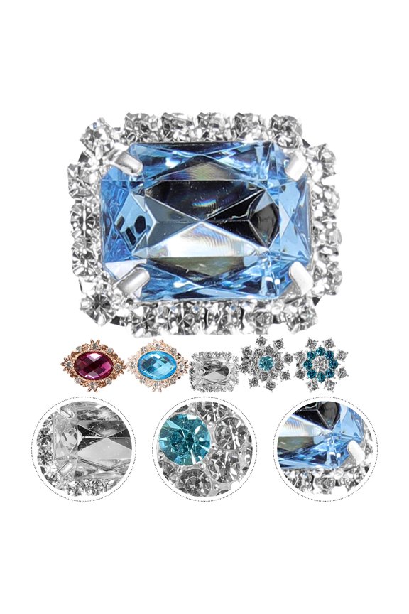 6Pcs Rhinestone Shoe Clips Style for New Year Party and Graduation