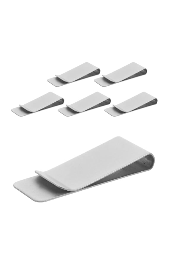 6Pcs Stainless Steel Minimalist Cash Clip and Credit Card Holder Wallet Front Pocket Clip