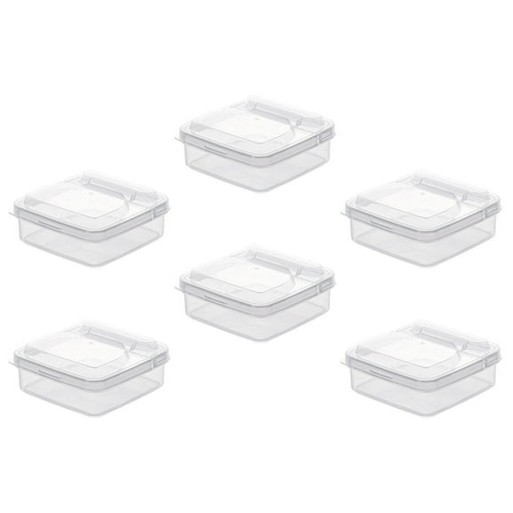 HAMPPLIES 6Pcs Transparent Cheese Saver Container for Freshness Preservation