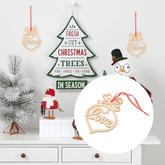 HAMPPLIES 6Pcs Unfinished Wood Crafts Beige Letter Shapes for Back to School