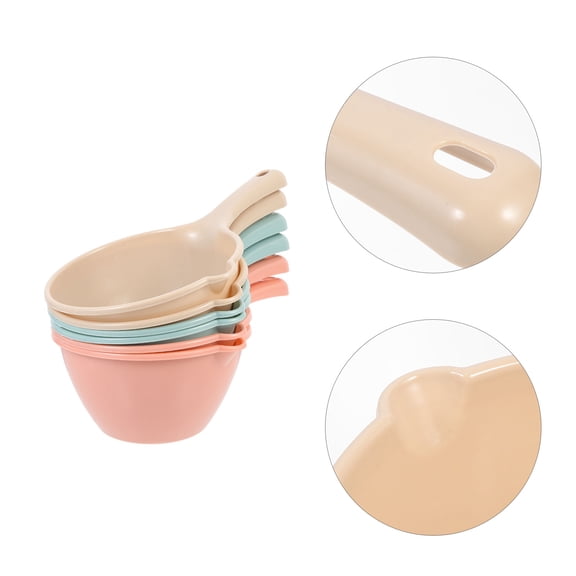 HAMPPLIES 6Pcs Water Spoon Assorted Color 31X19X9.5CM PP For Drinking And Bathing