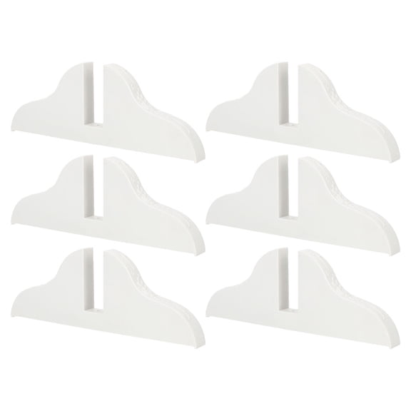 HAMPPLIES 6-Pack White Plastic Room Divider Stands for Privacy Screens, Universal Fit with and Stable Support