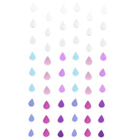 HAMPPLIES 6Set of Hanging Raindrops Paper Decoration in Pink for Event Organizers