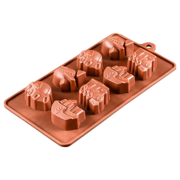 HAMPPLIES 8 Cavities Car Shaped Baking Silicone Temperature Diy Candy Making Chocolate Moulding