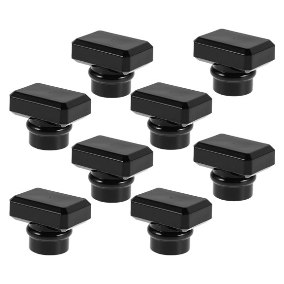 HAMPPLIES Black Square Perfume Bottle Seal Caps, Luxury Design for Manufacturing and Everyday Use