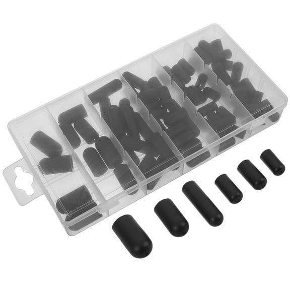 HAMPPLIES 80Pcs Black Rubber Vacuum Caps Automotive Hose End Protective Set