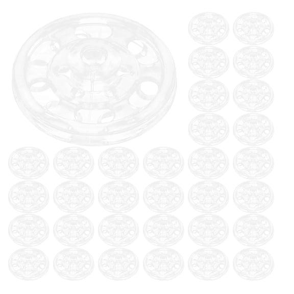 HAMPPLIES 80Sets Invisible Round Plastic Snap Fasteners for Sew on Clothing