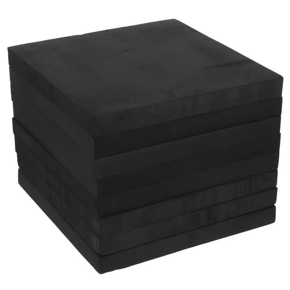 HAMPPLIES 8Pcs Black EVA Polyethylene Foam Pad for Protection Cushioning Shipping Boxes Packaging 9.82X9.82X0.98in