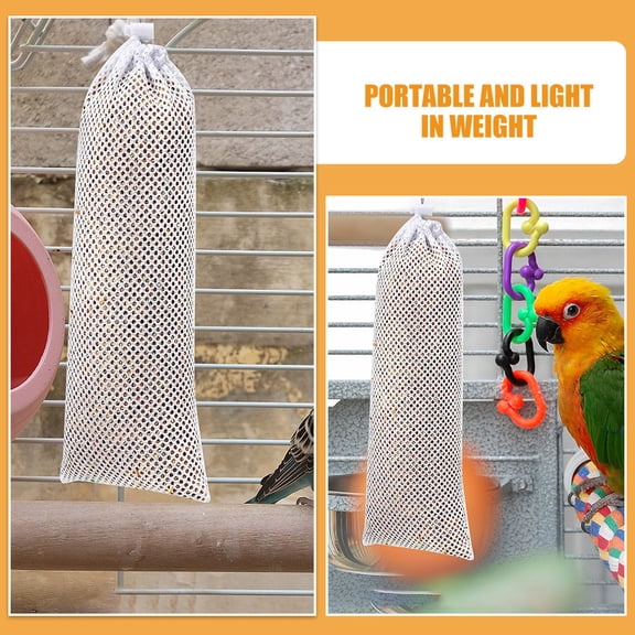 HAMPPLIES 8Pcs Birds Feeder Socks Polyester Tear Resistant Drawstring Bags for Wild Birds