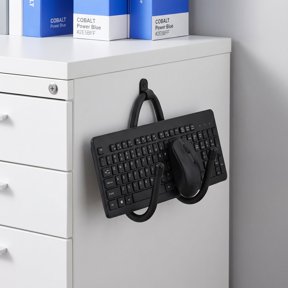 HAMPPLIES 8-Piece Under Desk Keyboard and Mouse Wall Mount Stand for Organized and Efficient Home Office Setup