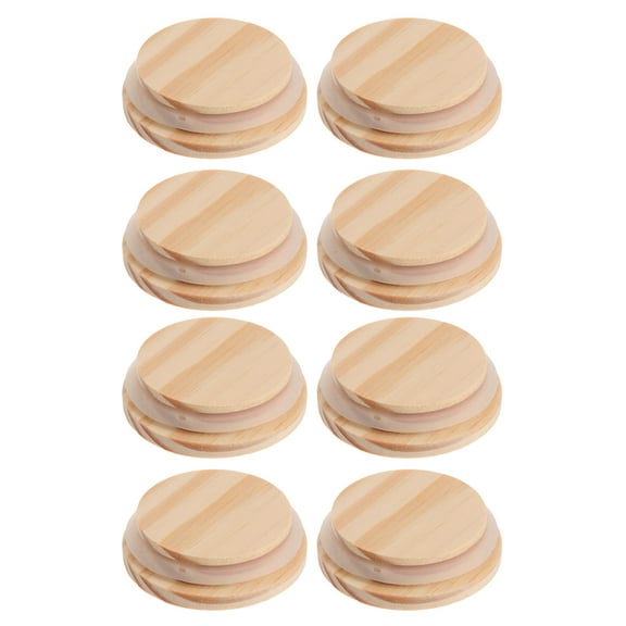 HAMPPLIES Mason Jar Lids Khaki 8Pcs 2.8x2.8in