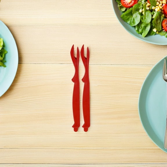 HAMPPLIES 8Pcs Restaurant Style Plastic Crab Forks and Crawfish Shuckers for Convenient Seafood Eating