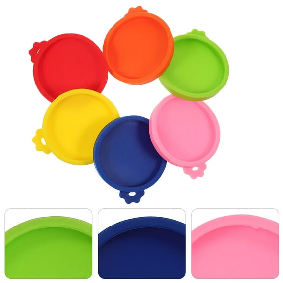 HAMPPLIES Silicone Yogurt Jar Lids - Reusable Food Storage Covers, Leak-Proof Seal, Assorted Colors for Freshness and Convenience
