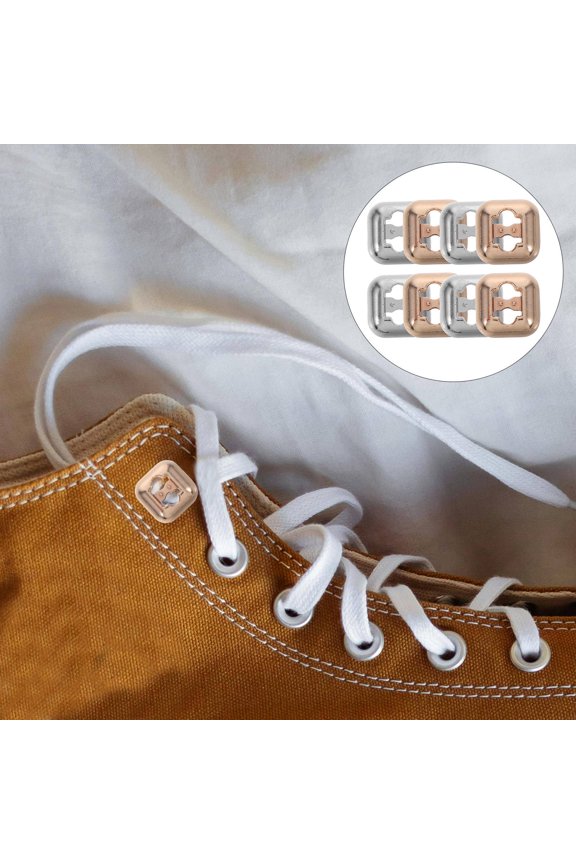 8Pcs Assorted Color Shoe Lace Tie Locks DIY Shoe Accessories for Sneakers Stylish Footwear Upgrade