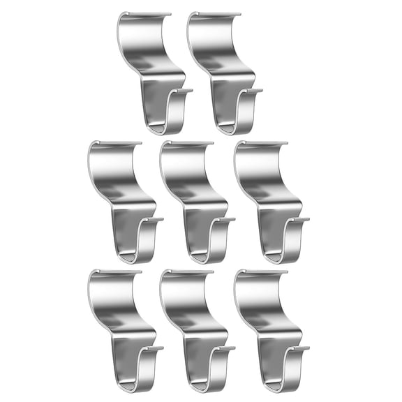 HAMPPLIES 8Pcs Vinyl Siding Hook Plated Silver Stainless Steel No Hole Hanging Clips for Outdoor Decor