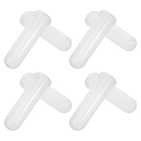 HAMPPLIES 8-Piece Transparent Plastic Round Flower Pipes for Plant Preservation and Floral Arrangements Home Decoration