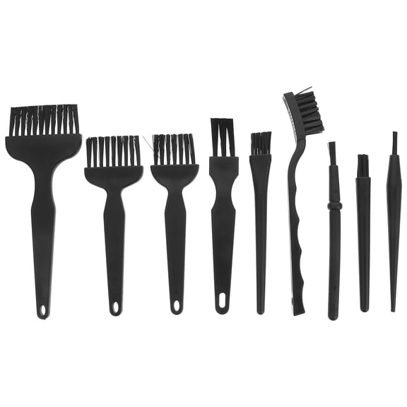 HAMPPLIES 9Pcs Computer Cleaner Kit Plastic Black for Dust Removal and Everyday Cleaning