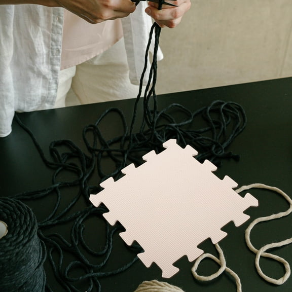 HAMPPLIES 9Pcs Crochet Blocking Board Small for Craft Enthusiasts Beige 11.79in