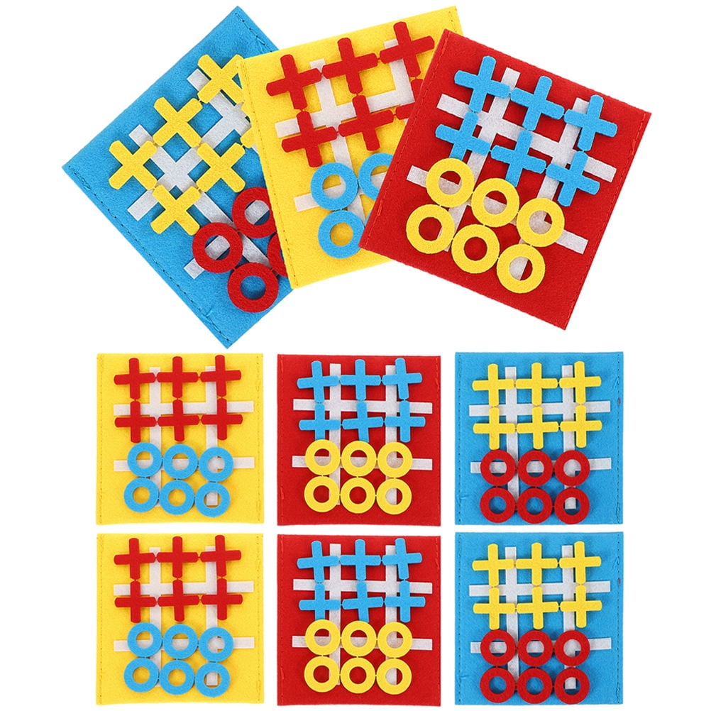 HAMPPLIES Cognitive Skill Development Ticktacktoe Game Felt Vibrant ...