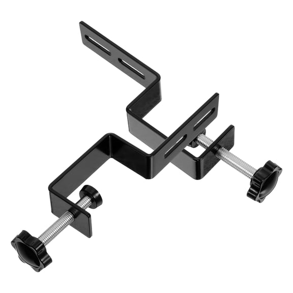 HAMPPLIES Adjustable Black Metal Desk Clamp for Pegboard Holder Suitable for Home and Office Use