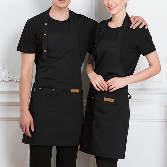 HAMPPLIES Adjustable Apron with Front Pocket for Cooking, Baking, Kitchen, and Serving