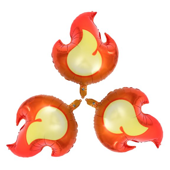HAMPPLIES Flame Shaped Balloons Aluminium Film 3Pcs 27.6x20.5x0.04In